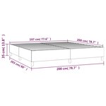 vidaXL Cadre de lit sans matelas gris clair 200x200 cm velours