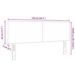 En-tête LED vidaXL Design sur le plan gris clair 72 cm en tissu en velours côtelé