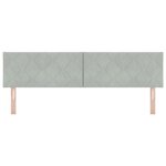 Tête de lit LED vidaXL Design en blocs de diamant Gris clair 180 cm Velours