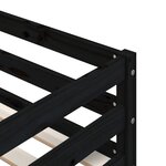 vidaXL Lit superposé Noir 90x190 cm Bois de pin massif