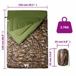 vidaXL Sac de couchage double et oreillers adultes camping 3-4 saisons