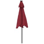 vidaXL Parasol de jardin avec mât en acier bordeaux 225x225x212 cm