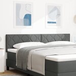 vidaXL Tête de lit Design Blocks en Diamant Gris Foncé 180 cm en Tissu