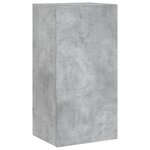 vidaXL Unités murales TV avec LED 4 Pièces gris béton bois d'ingénierie