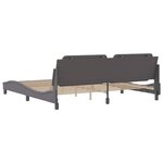 vidaXL Cadre de lit sans matelas gris 200x200 cm similicuir