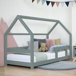 Lit cabane enfant TERY 80 x 180 vert sauge