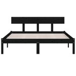 vidaXL Cadre de lit sans matelas noir bois massif