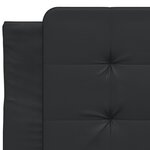 vidaXL Cadre de lit avec tête de lit Noir 100x200 cm Similicuir