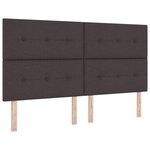 Tête de lit capitonnée marron foncé 180 cm en tissu