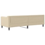 vidaXL Lit de repos sans matelas crème 80x200 cm tissu