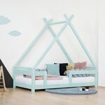 Lit cabane enfant TAHUKA 90 x 190 bleu clair