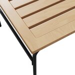 vidaXL Tables basses gigognes de jardin 2 Pièces marron et noir acier