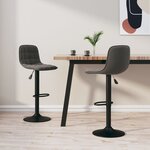 vidaXL Tabourets de bar lot de 2 gris foncé velours