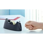 Dévidoir tesafilm Easy Cut Curve Noir avec Rouleau Transparent 10mx19mm x 3 TESA
