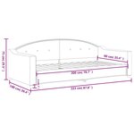 vidaXL Lit de repos crème 90x200 cm tissu