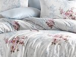 Parure de lit bleue CLARA 240 x 220 cm