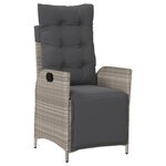 vidaXL Ensemble à manger de jardin et coussins 9 Pièces gris clair rotin