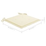 vidaXL Chaises à manger d'extérieur lot de 4 et coussins Acacia massif
