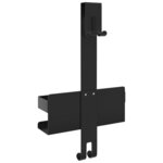 vidaXL Support de douche suspendu noir mat acier inoxydable 304 brossé