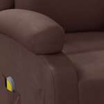 vidaXL Fauteuil de massage Marron Similicuir