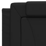 vidaXL Cadre de lit avec tête de lit Noir 100x200 cm Similicuir