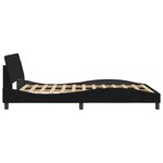 vidaXL Cadre de lit sans matelas noir 140x200 cm tissu