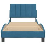 vidaXL Cadre de lit sans matelas bleu 80x200 cm velours