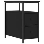 vidaXL Tables de chevet 2 Pièces noir 30x60x60 cm bois d’ingénierie