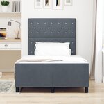 Cadre de lit vidaXL Gris foncé 120x200 cm Velours