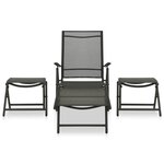 Salon de jardin meuble d'extérieur ensemble de mobilier 3 pièces textilène et aluminium noir 02_0016066