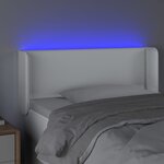 vidaXL Tête de lit à LED Blanc 103x16x78/88 cm Similicuir