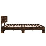 vidaXL Cadre de lit sans matelas chêne fumé 200x200 cm