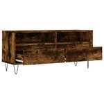 vidaXL Meuble TV chêne fumé 100x34 5x44 5 cm bois d'ingénierie