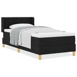 Lit à ressorts vidaXL noir 90x190 cm avec matelas