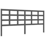 vidaXL Cadre de lit sans matelas gris 200x200 cm bois massif de pin