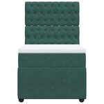 vidaXL Sommier à lattes de lit avec matelas Vert foncé 90x190 cm