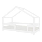 Lit cabane enfant LUCKY 120 x 180 blanc