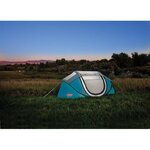 TENTE 2 PERSONNES COLEMAN GALIANO 2 BLEUE - imperméable 2000mm - 1 chambre - ultra compacte et legere - toile anti-uv - idéal festiv