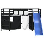 vidaXL Lit mezzanine pour enfants avec rideaux sans matelas 80x200 cm