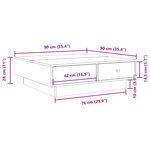 vidaXL Table basse Noir 90x90x28 cm Aggloméré