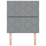 Tête de lit LED vidaXL Design à Blocs de Diamant Gris Clair 80 cm Tissu