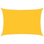 vidaXL Voile d'ombrage 160 g/m² rectangulaire jaune 4x6 m PEHD