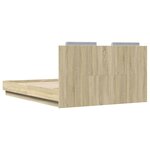 vidaXL Cadre de lit sans matelas chêne sonoma 140x190 cm