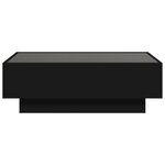 vidaXL Table basse avec LED noir 90x50x30 cm bois d'ingénierie