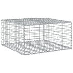 vidaXL Panier gabion avec couvercle 100x100x50 cm fer galvanisé