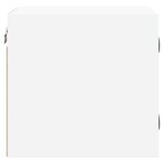 vidaXL Tables de chevet avec portes en verre 2 Pièces blanc 35x37x35 cm