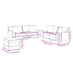 vidaXL Ensemble de canapés 3 Pièces avec coussins crème similicuir