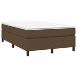 vidaXL Sommier à lattes de lit et matelas marron foncé 120x190cm tissu