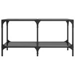 vidaXL Table basse avec dessus en verre noir 78 5x40x40 cm acier