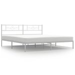 vidaXL Cadre de lit métal sans matelas et tête de lit blanc 180x200 cm